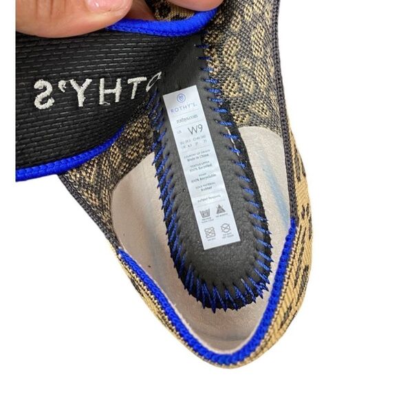 Rothy's "THE FLAT" Loafer Leopard Print Knit Round Toe Slip On Flats Sz 9 - Picture 4 of 5